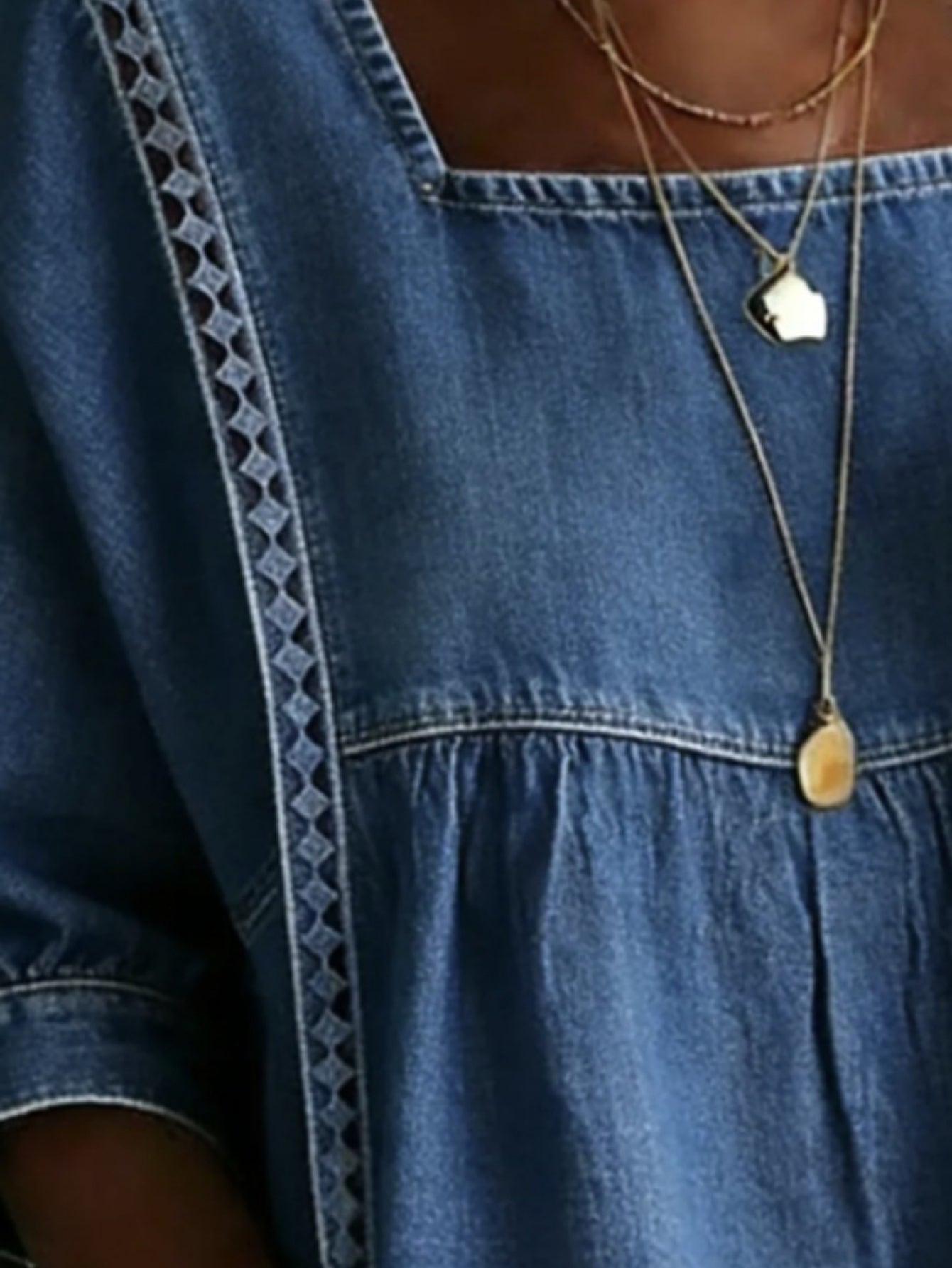 Joan | Elegant Retro Denim Shirt