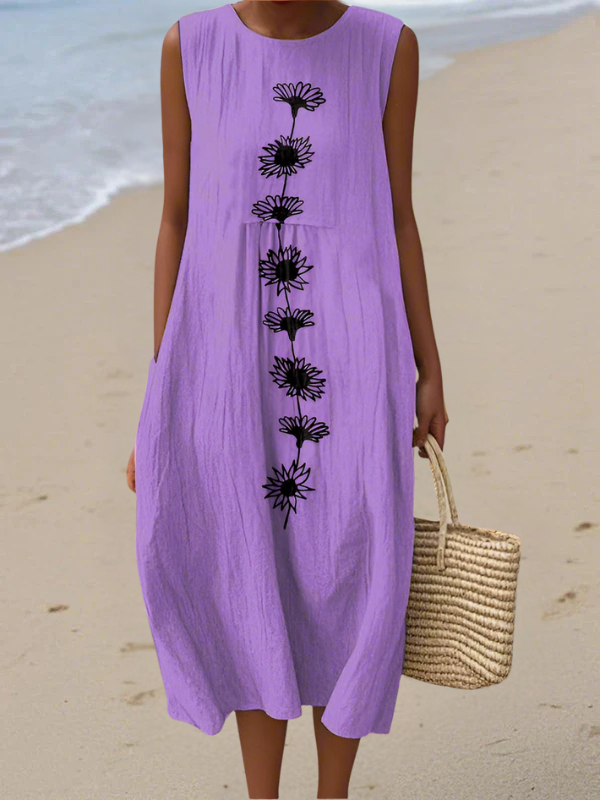 Emma™ | Violet Bloom Midi Dress