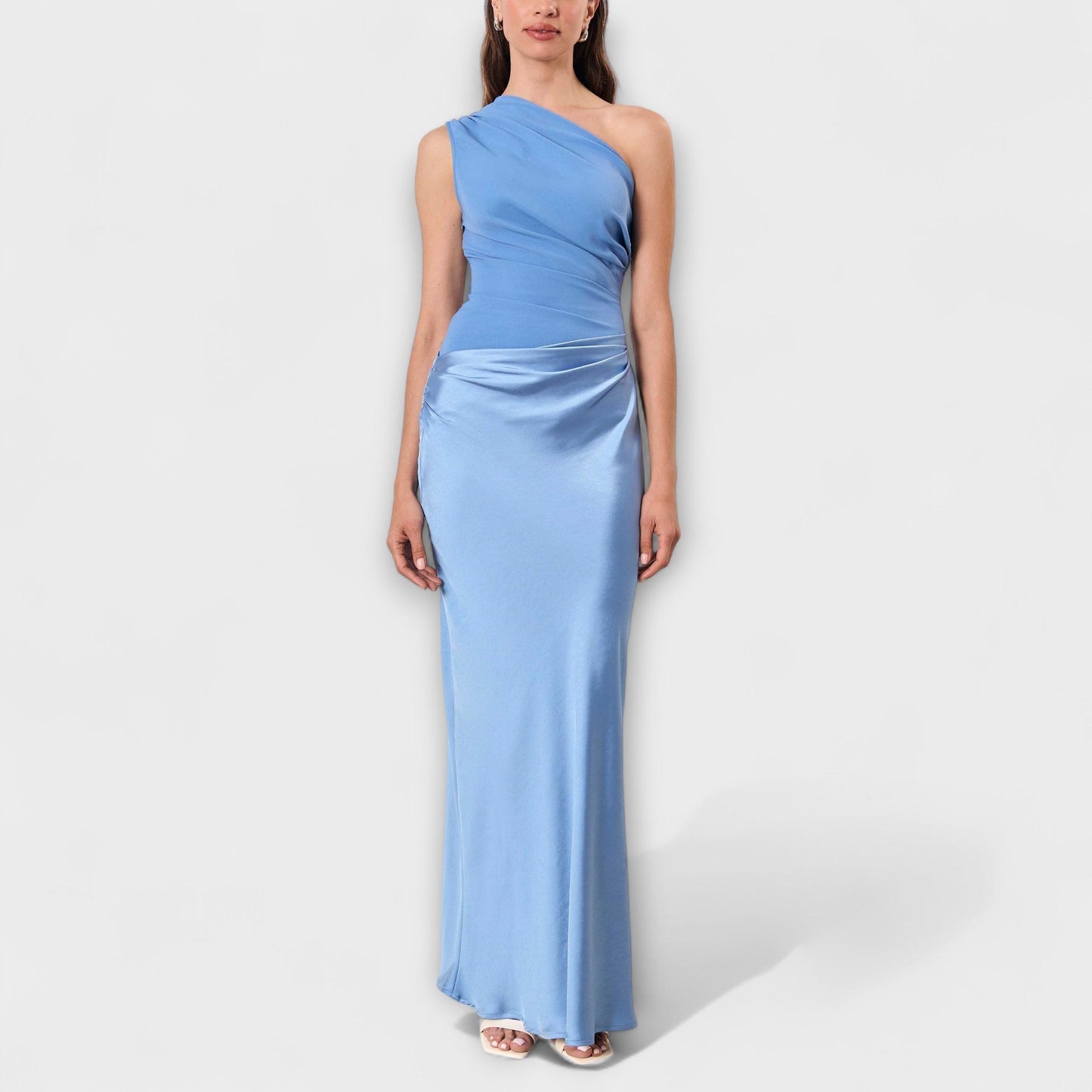 Luna - Asymmetrical Satin Gown