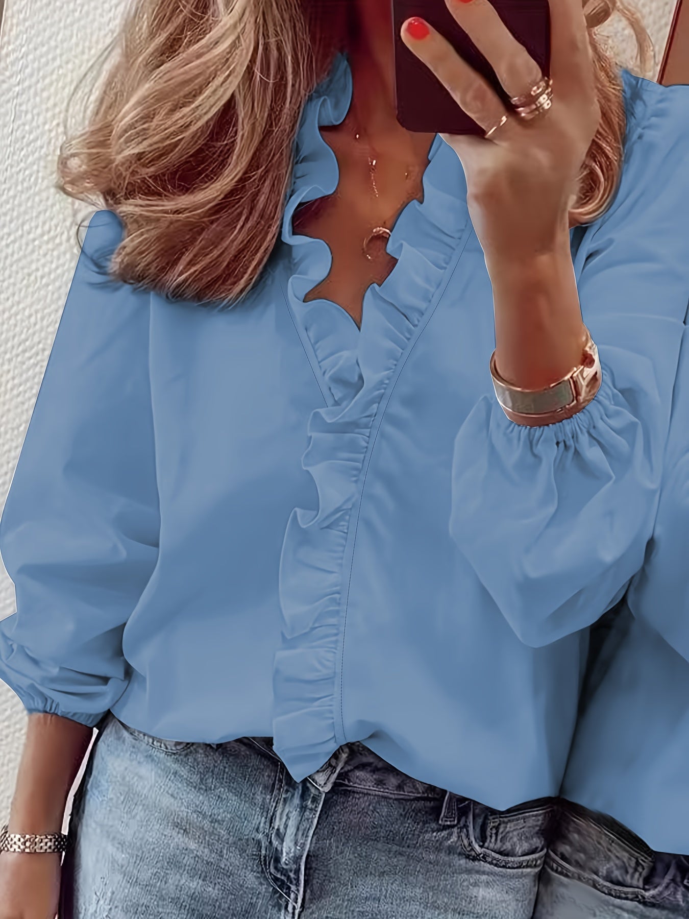 Carole™ | Lotus Leaf Collar Shirt