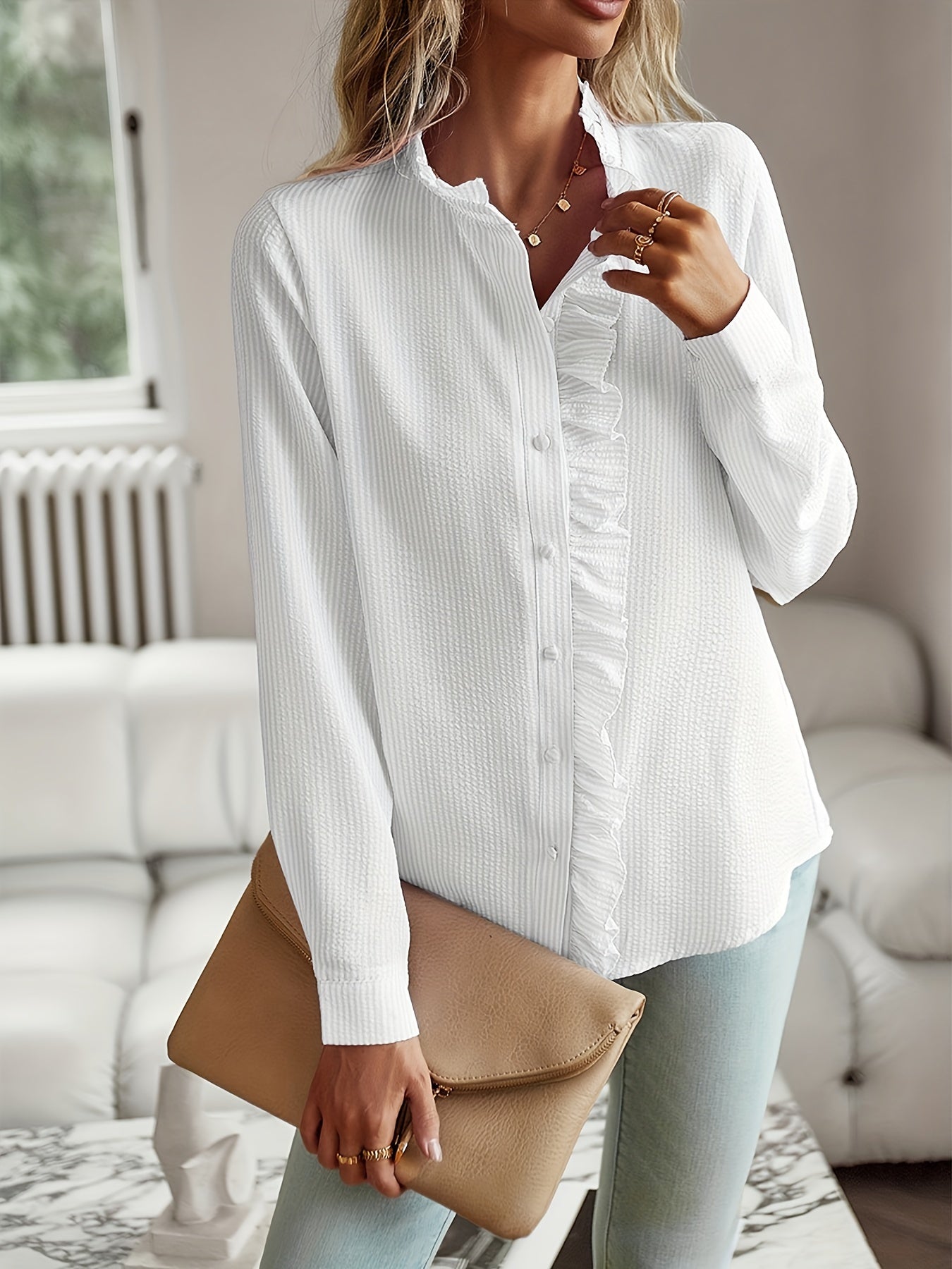 Patricia™ | Elegant Stripe Blouse