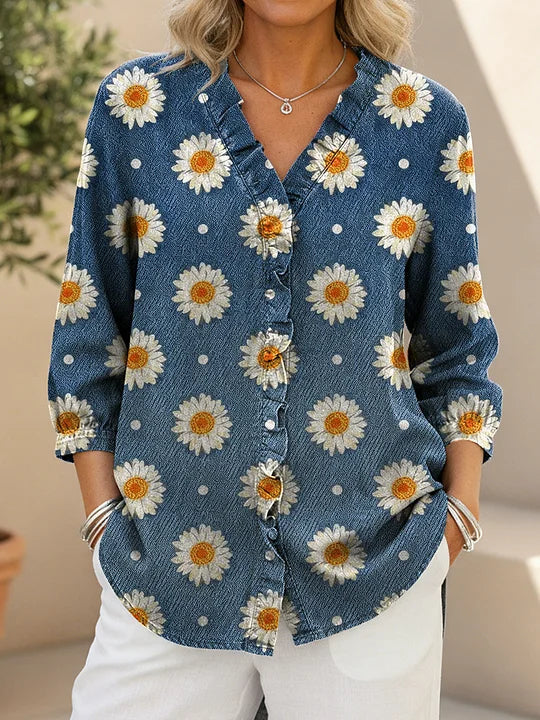 Evie | Classic spotted blouse