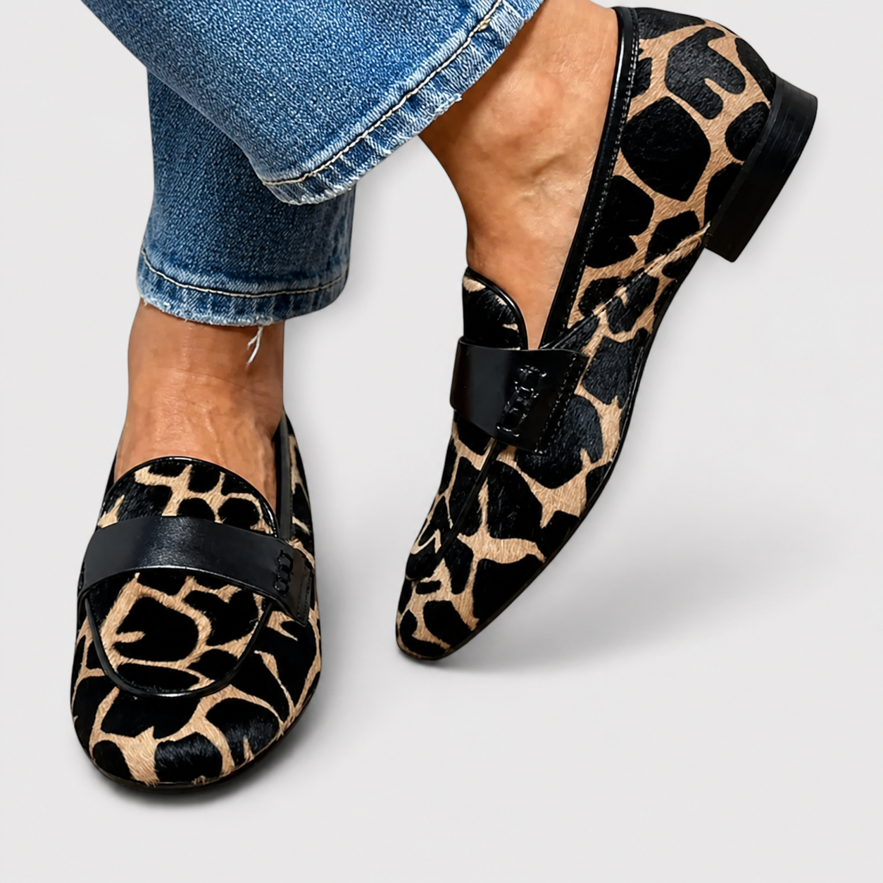 Léonie™ Leopard Print Moccasins