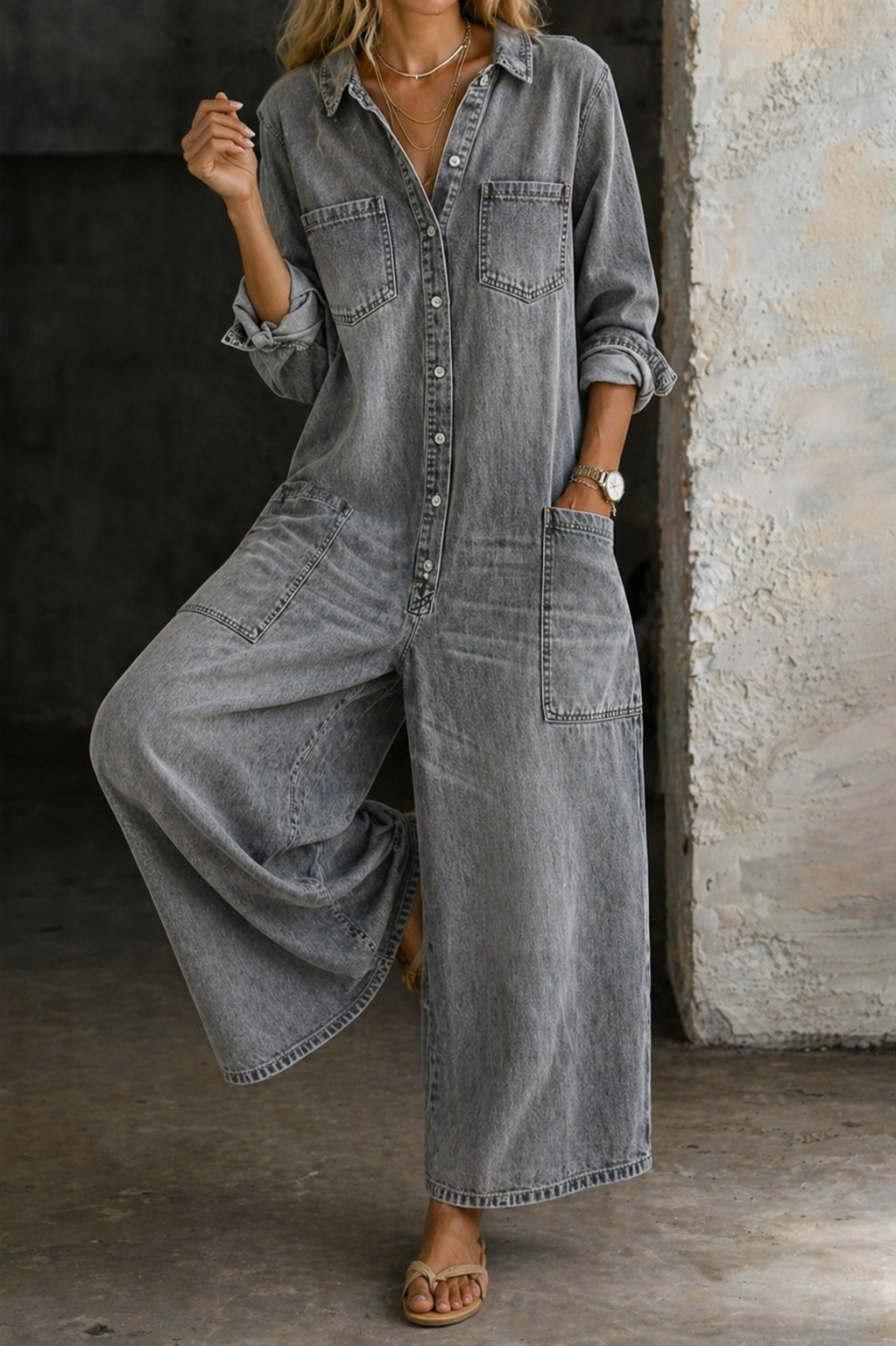 Vivienne | Relaxed Denim Jumpsuit
