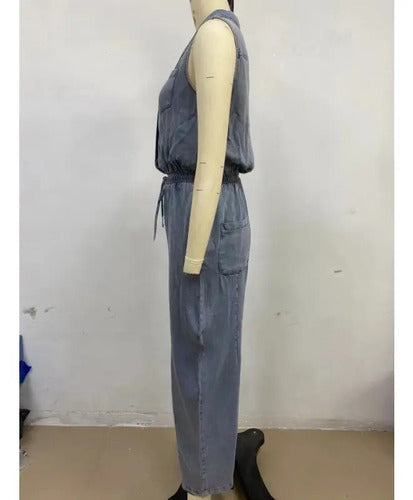 Rosalia | Sleeveless Denim Jumpsuit