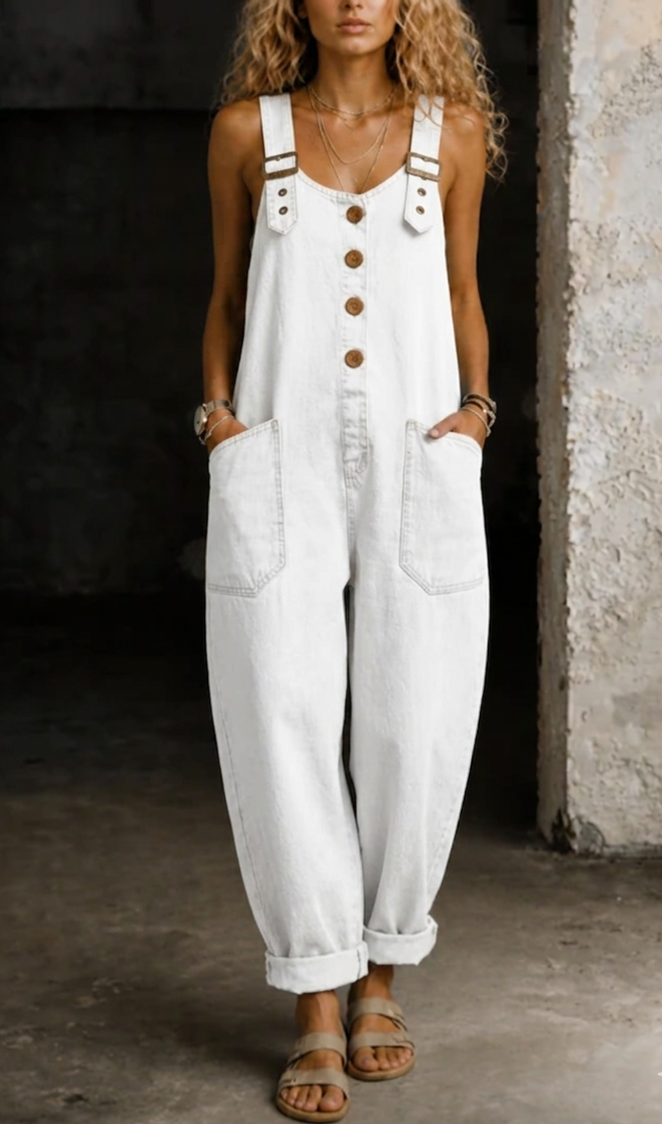 Moxelle | Denim Overall Jumpsuit for Effortless Style