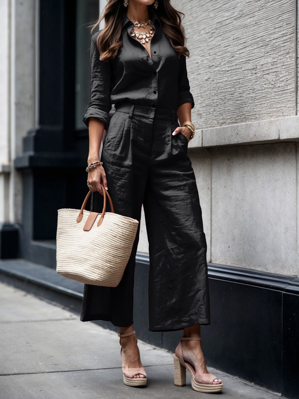 Lena | Linen Capri Set