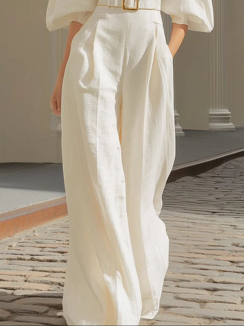 Isabella | V-neck Lantern Sleeve Jumpsuit