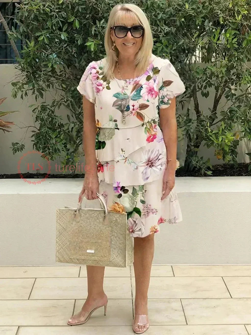 Phoebe | Elegant Comfort Ruffle Dress