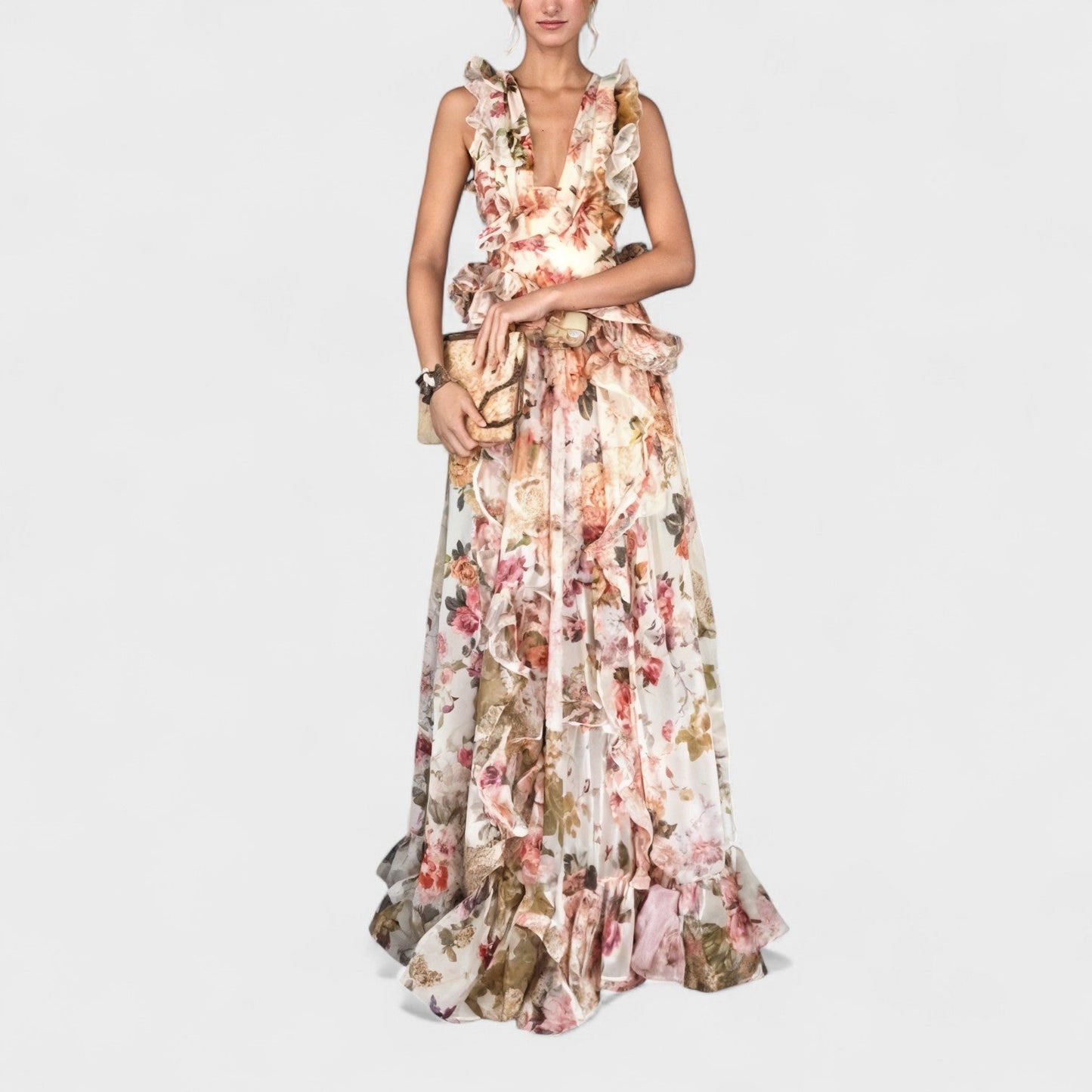 Isabela - Ruffled Maxi Dress