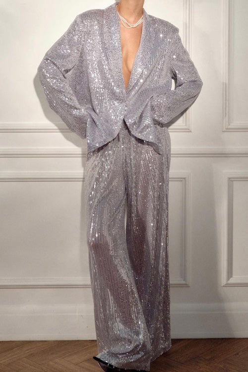 Jasper | Sequined Suit Jacket and Trousers Set