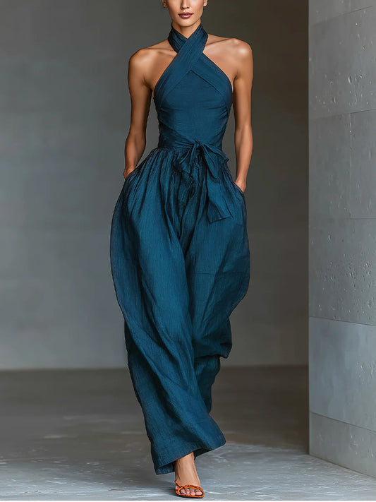 Nadia | Halter Wide-Leg Jumpsuit