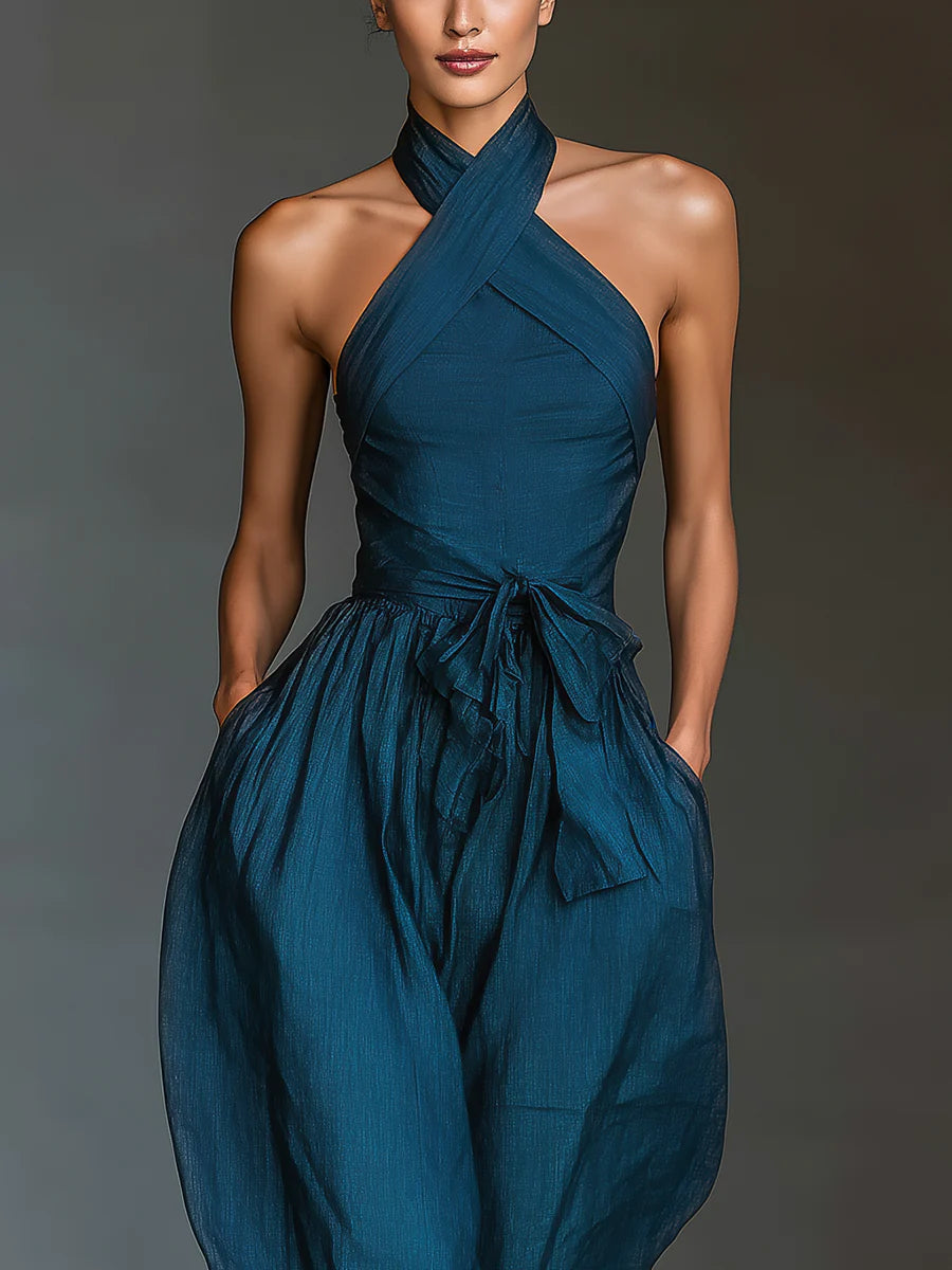 Nadia | Halter Wide-Leg Jumpsuit