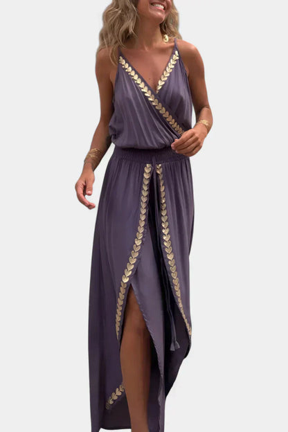 Lorena - Elegant Dress with Gold Accents
