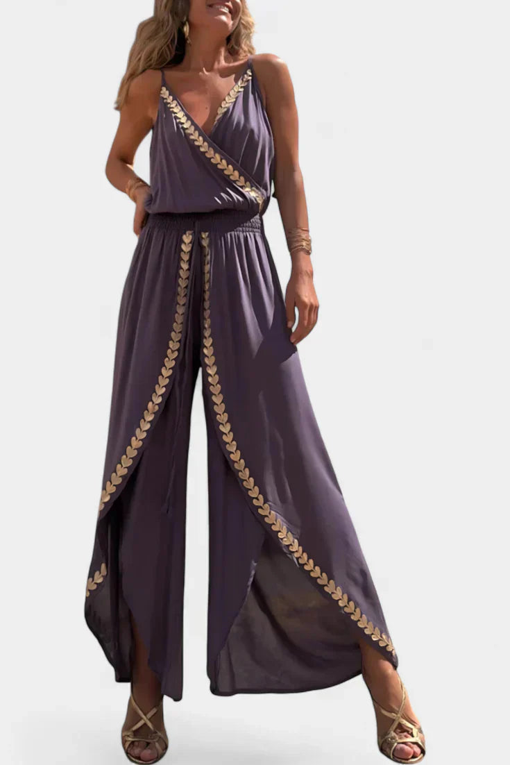 Lorena - Elegant Dress with Gold Accents