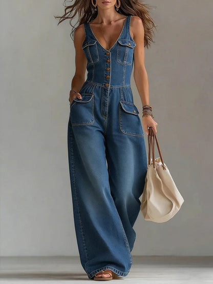Claire | Women's V-Neck Jumpsuit Design