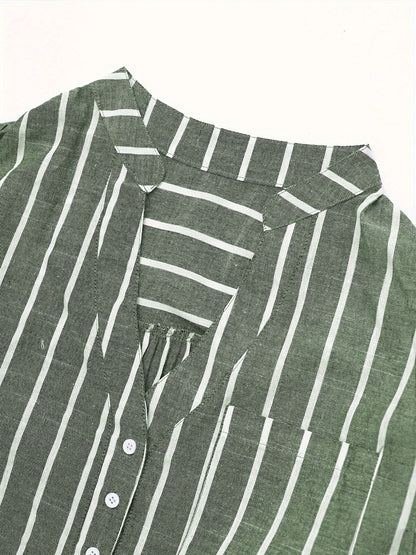 Sharon™ | Casual Striped V-Neck Top