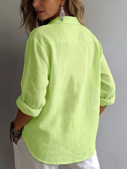 Margaret™ | Loose Solid Collar Blouse
