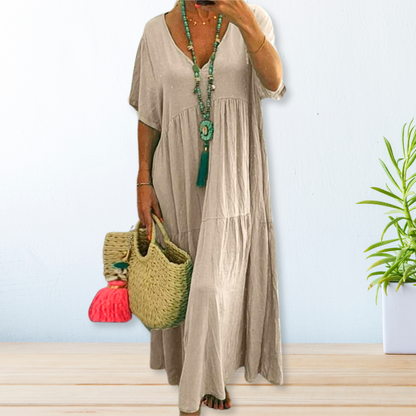 Maelis™ | Cotton Linen Dress