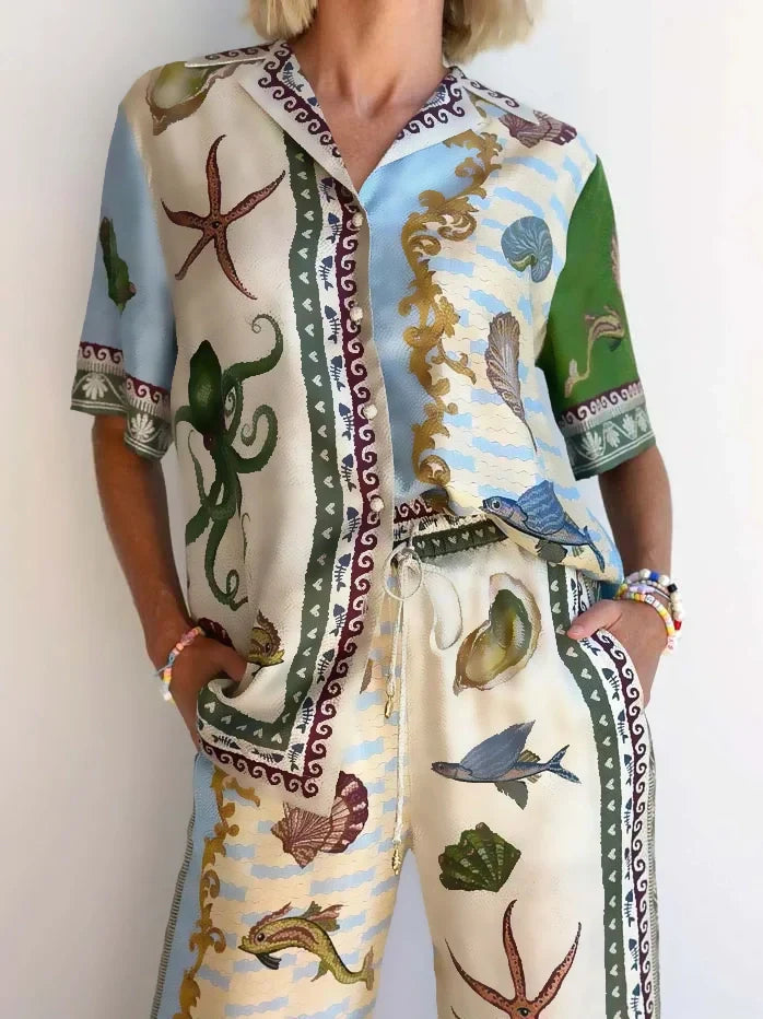 Marina | Deep Sea Floral Print Set