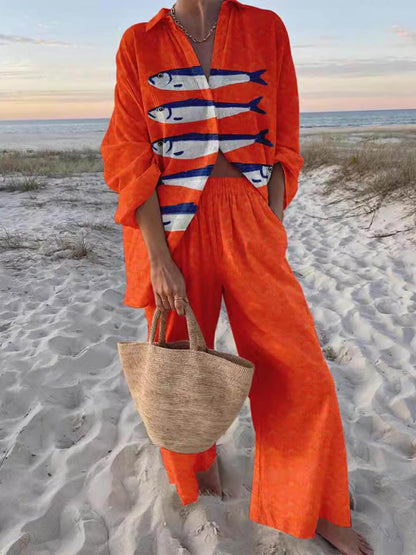 Sofia | Oversized Shirt and Wide-Leg Trousers Set