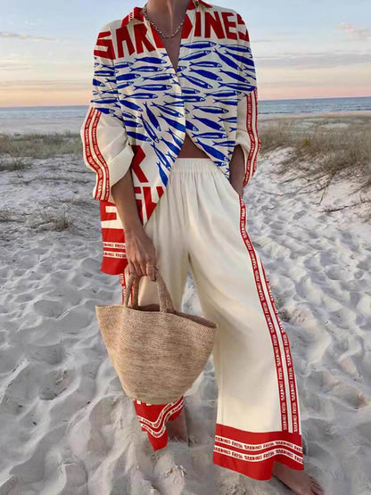 Sofia | Oversized Shirt and Wide-Leg Trousers Set