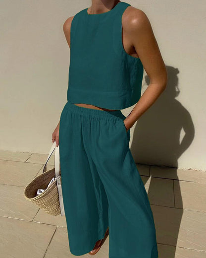 Sienna | Sleeveless Two-Piece Set