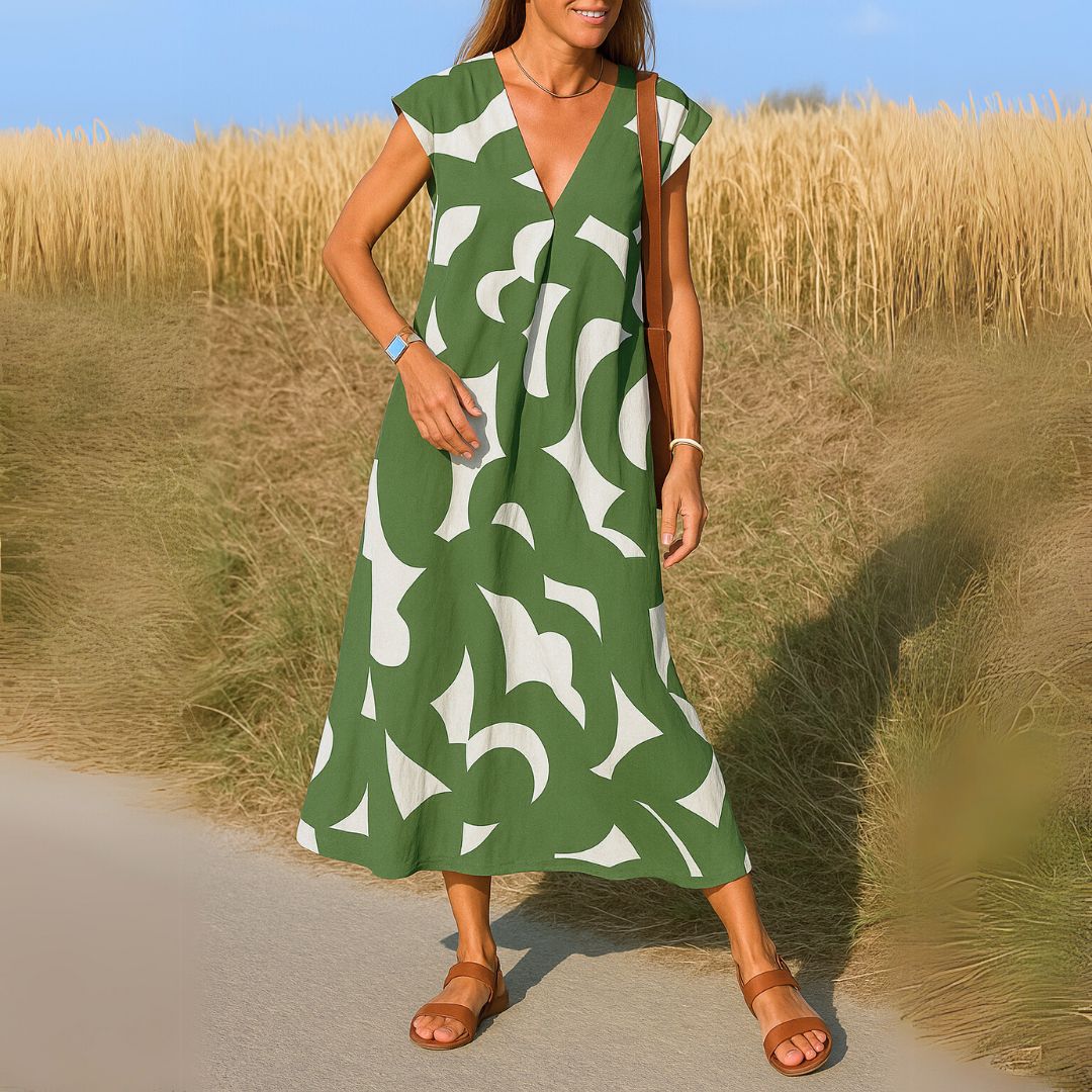 Magda - V-Neck Fluid Dress