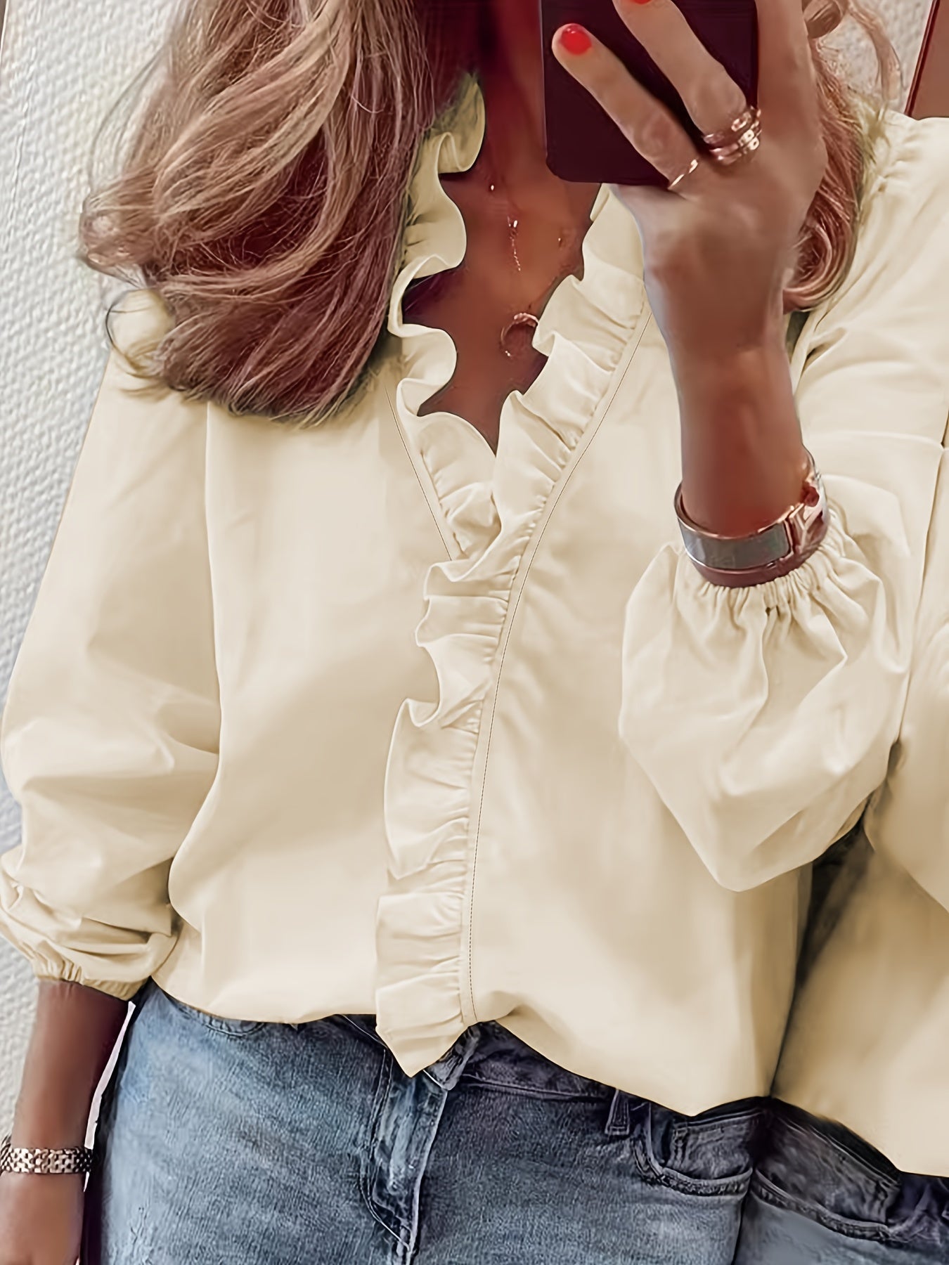 Carole™ | Lotus Leaf Collar Shirt