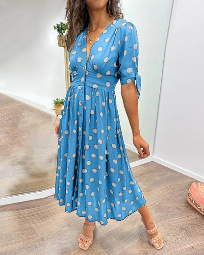 Bellamy™ | Polka Dots V-Neck Dress