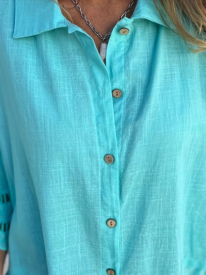 Gloria™ | Ruffled Lace Sleeve Blouse