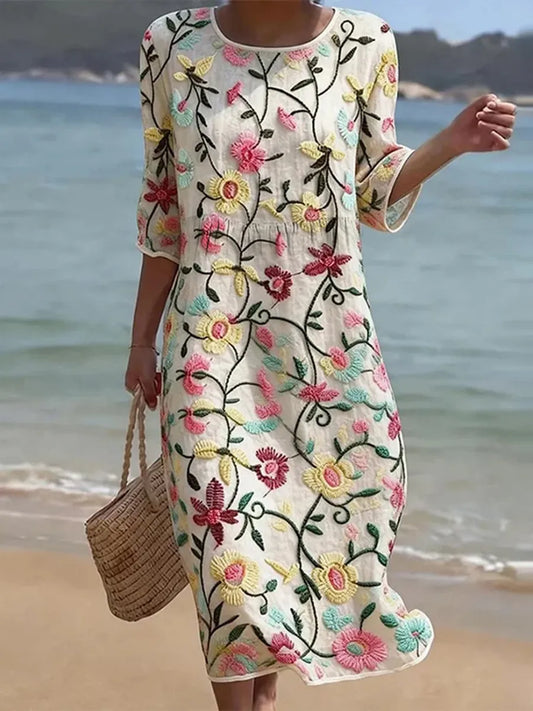 Rebecca | Elegant Floral Pattern Dress