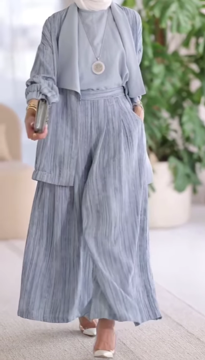 Liam | Vertical Striped Casual Three-Piece Set