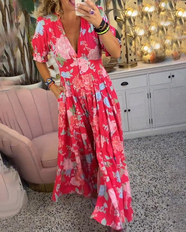 Floriana™ | Vibrant Floral Dress