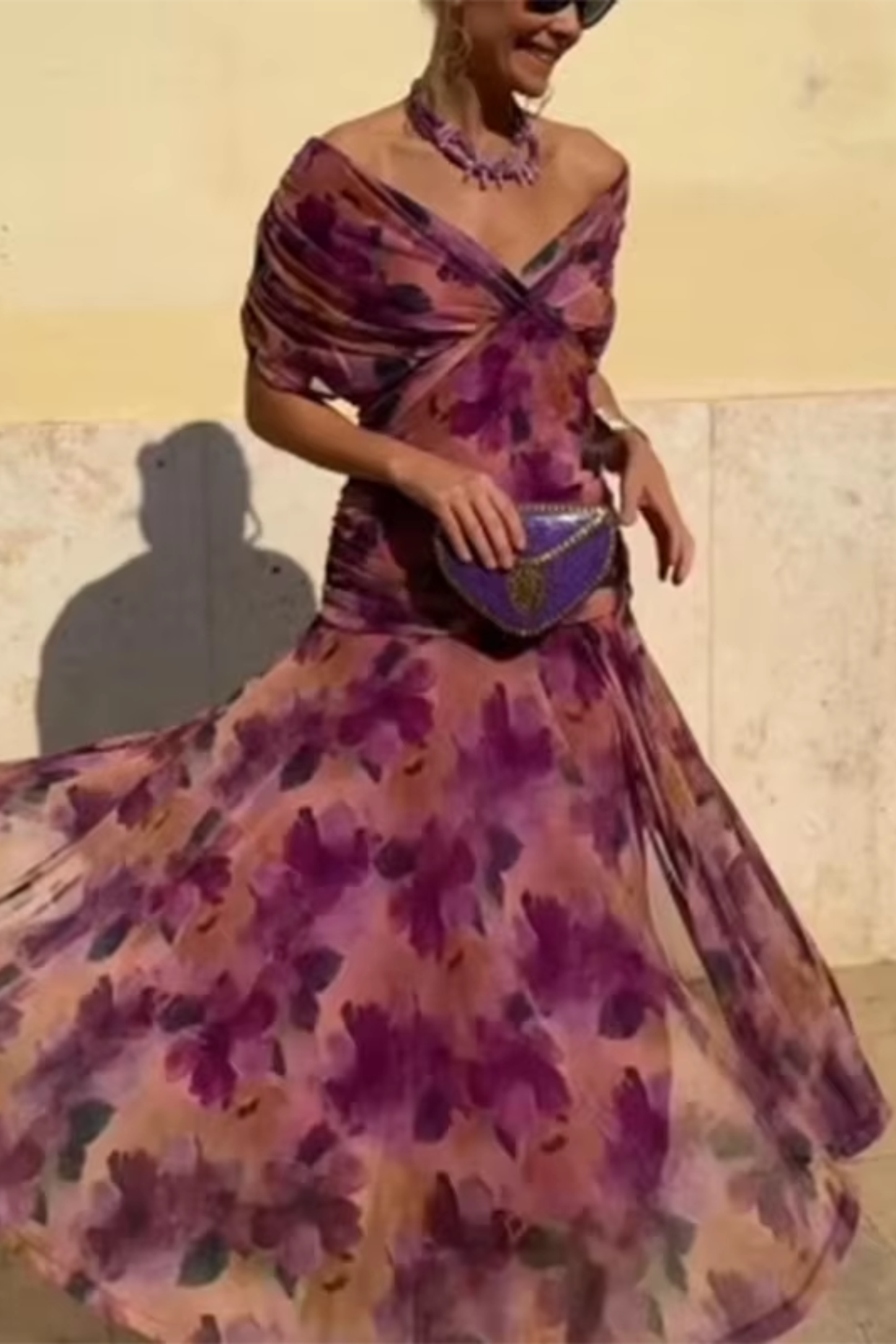 Bella | Coral Glow Evening Dress