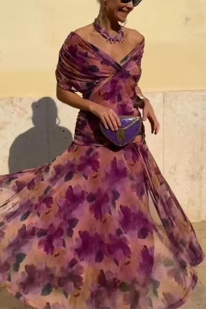 Bella | Coral Glow Evening Dress
