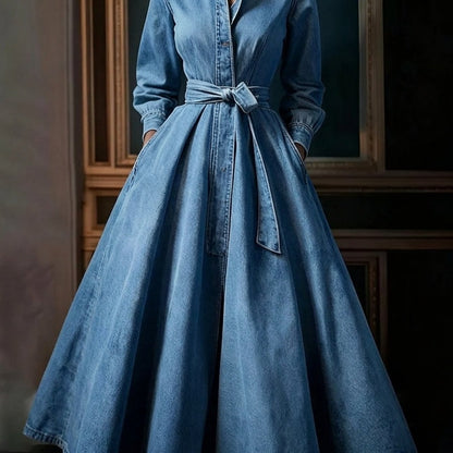 Taylor | Vintage Denim Maxi Dress