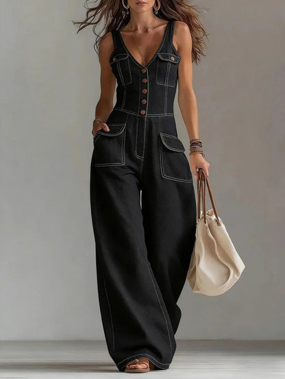 Claire | Women's V-Neck Jumpsuit Design