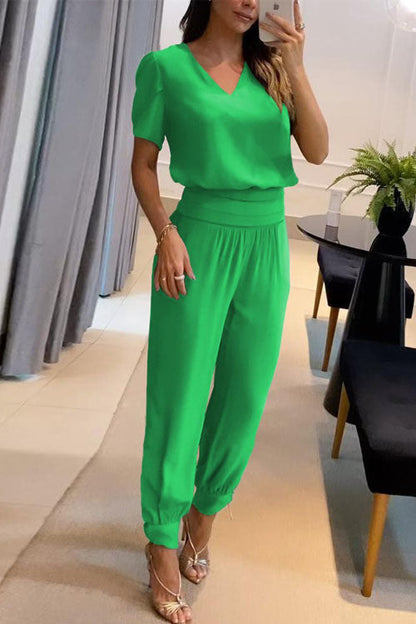 Sofia | V-Neck Two-Piece Set