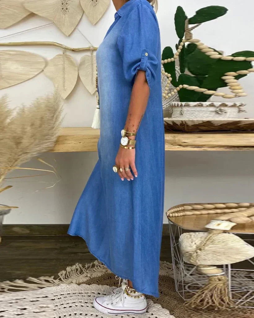Ibiza Denim Maxi Dress