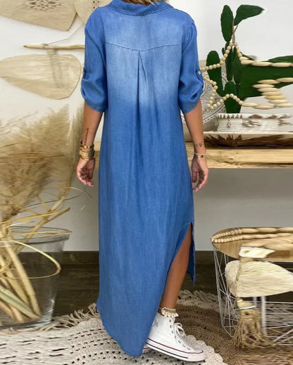 Ibiza Denim Maxi Dress