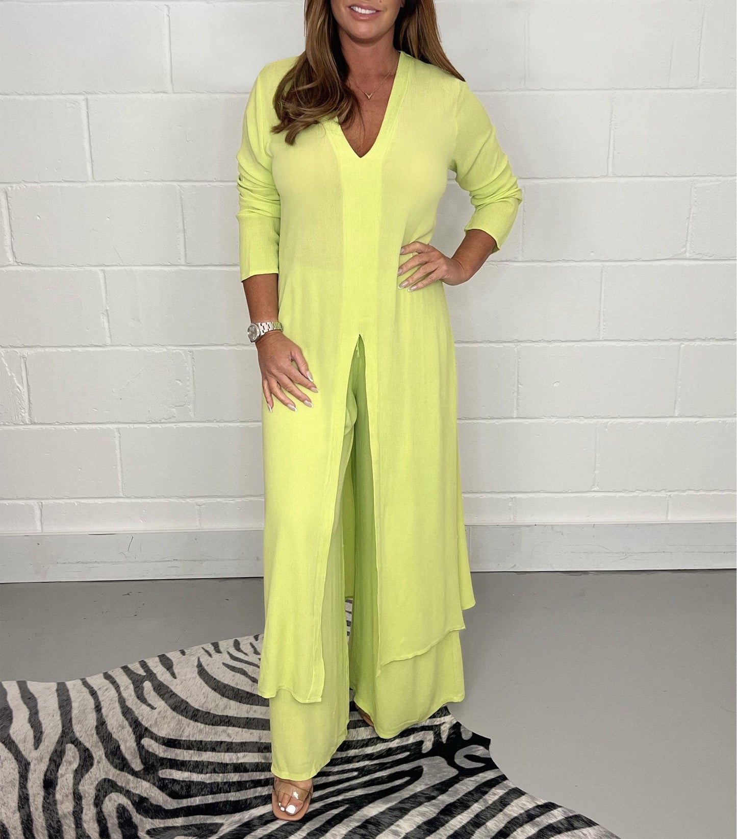 Sofia | Casual Long Top and Matching Trousers Set