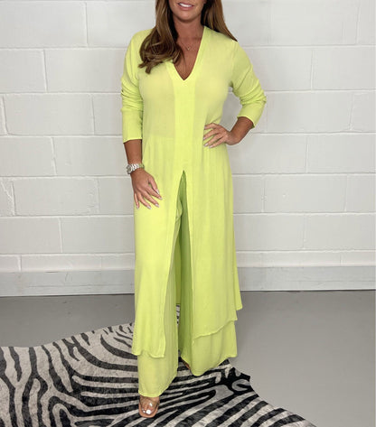 Sofia | Casual Long Top and Matching Trousers Set