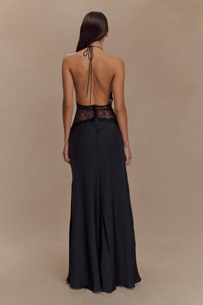 Velina - Elegant Lace and Satin Gown
