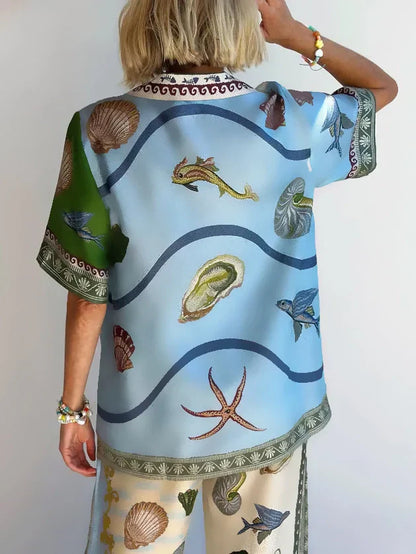Marina | Deep Sea Floral Print Set