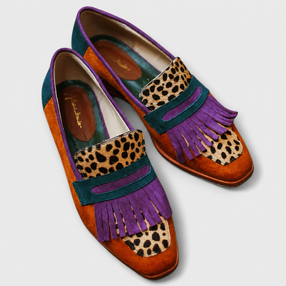 Fallon™ | Brown Leopard Print Loafers