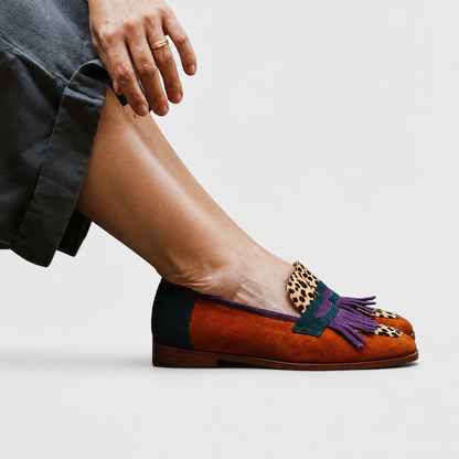 Fallon™ | Brown Leopard Print Loafers