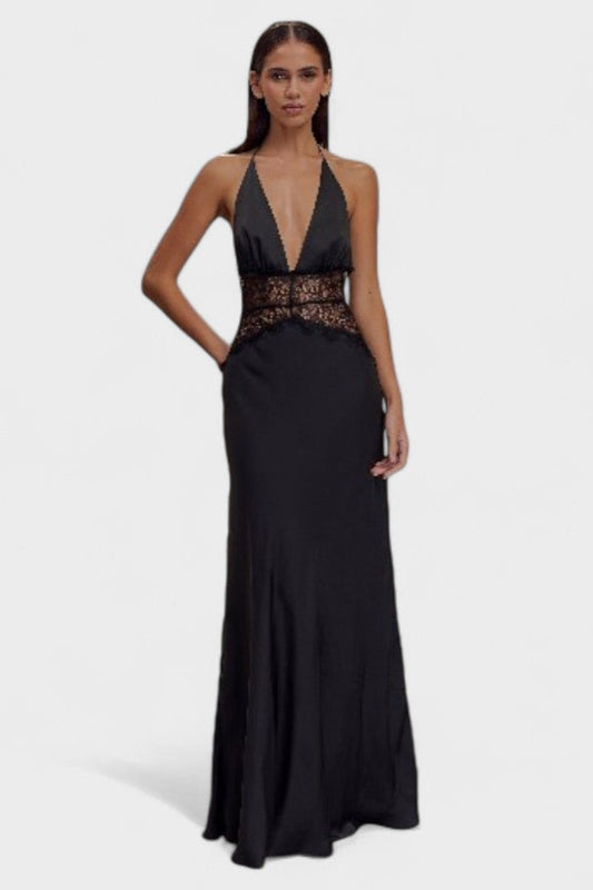 Velina - Elegant Lace and Satin Gown