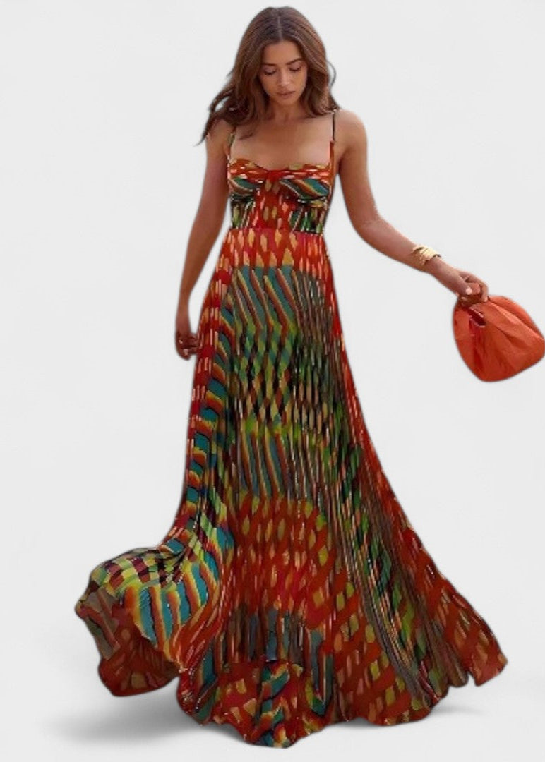 Aria - Maxi Dress with Abstract Print