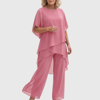 Linda | Draped Palazzo Trousers Set